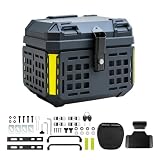 45L Universal Motorcycle Top Case Waterproof Lock Tail Box Back Cushion