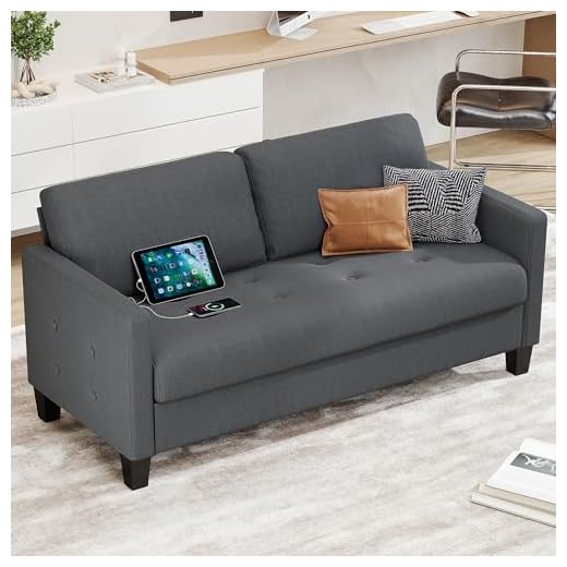 Comfy Loveseat with USB Ports