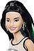 Barbie Fashionistas Doll with Green Streaks in Long Brunette Hair, Wearing Glittery Tank Dress and Accessories, for 3 to 7 Year Olds