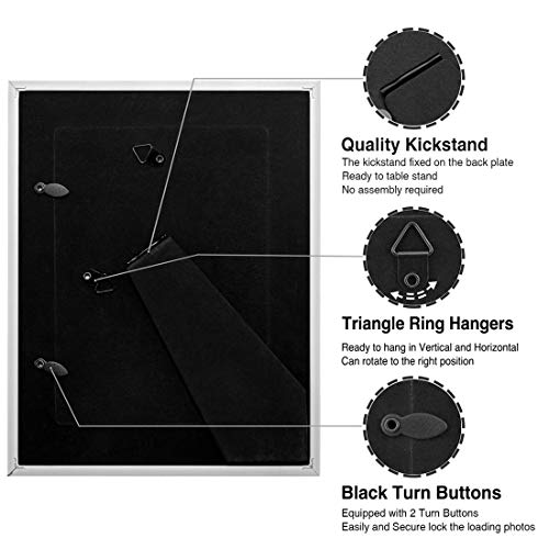 Lavie Home 5X7 Picture Frames (3 Packs, White Golden Finish) With Real Glass, Wall Or Tabletop Display Pictures 4X6 With Mat Or 5X7 Without Mat, French Country Style Perfect For Home Decor #TOP3