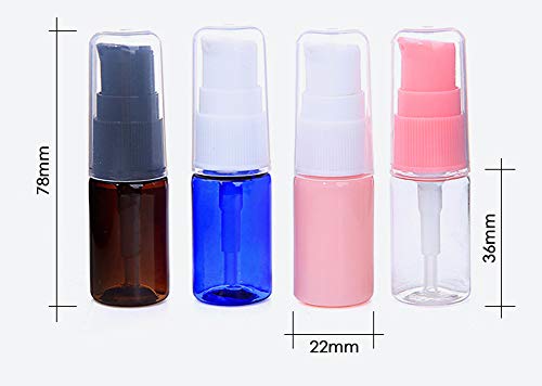 6 Stück 10 ml transparente Lotion Pump Press Flasche mit Kappe Creme Lotion Foundation Flüssigkeit Behälter Aufbewahrung für Make-up Kosmetik Hautpflege Produkte
