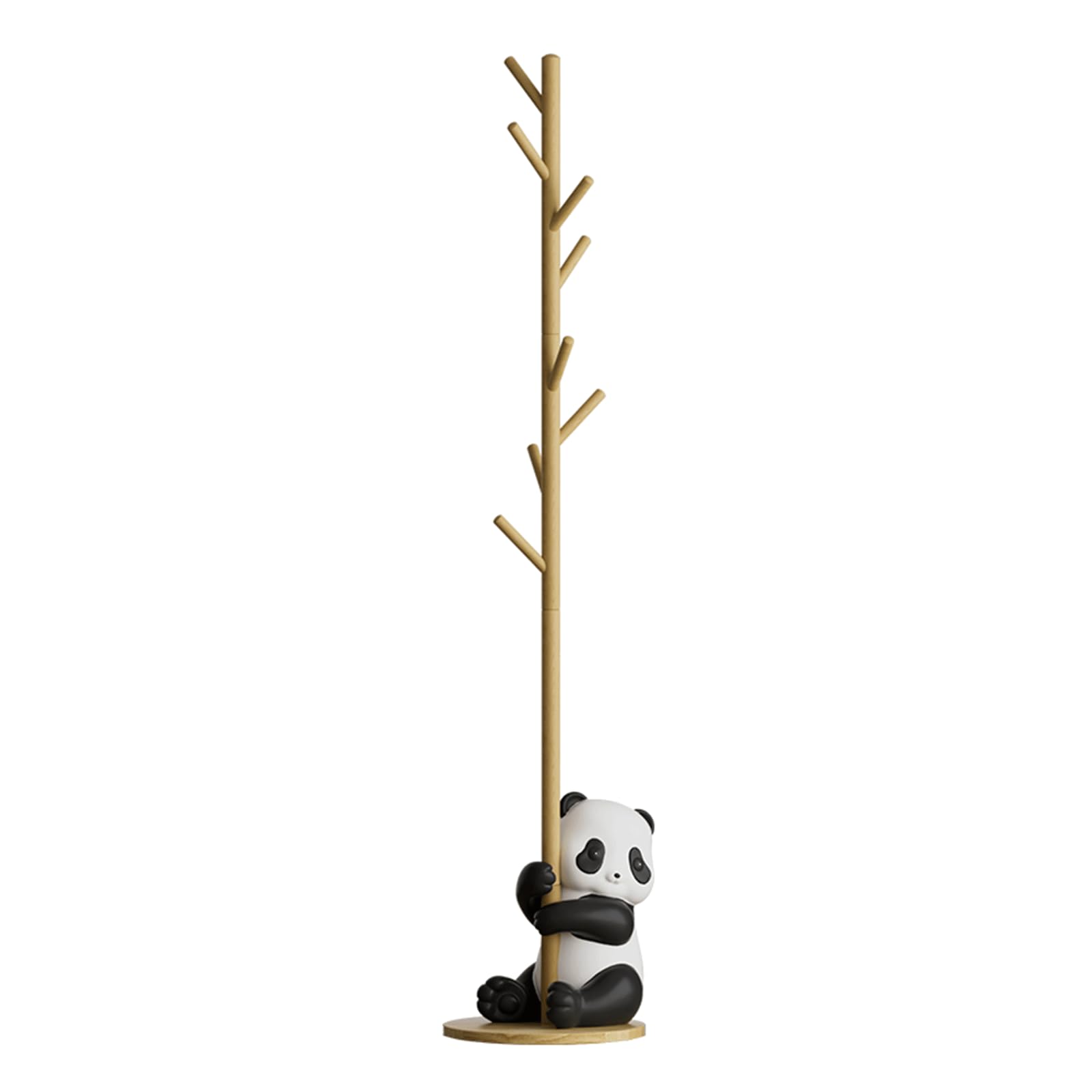Porte-manteau en bois massif panda pour créer un intérieur chaleureux