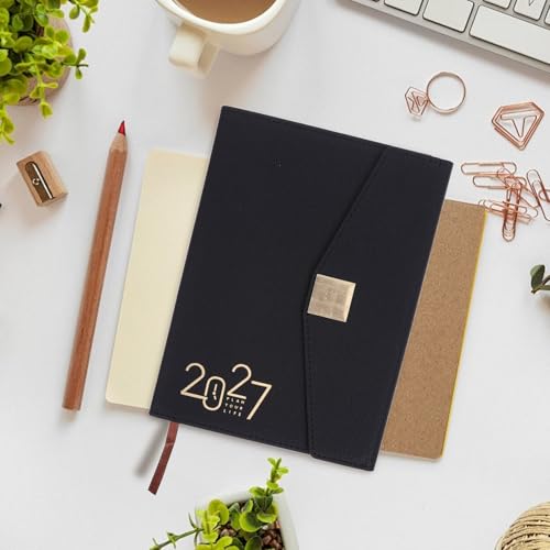 AMUSLESUR Agenda Scolaire Agenda Électronique Bloc-Notes Noir Organiseur Noir Avec Plan De Cours – vue 6
