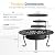 Wisteria Lane 3 in 1 43" Extra Large Fire Pit for Outside Wood Burning with 2 Adjustable Grills, Outdoor Fireplace with Lid and Fire Poker, BBQ & Bonfire & Round Metal Table for Patio, Backyard