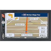 Dual Electronics XVM279NAV 7-inch Multimedia Touch Screen Double Din Car Stereo Receiver, Navigation, Bluetooth, USB/microSD Ports, Siri/Google Voice Assistant