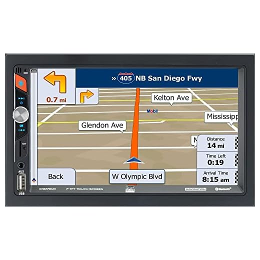 Dual Electronics XVM279NAV 7-inch Multimedia Touch Screen Double Din Car Stereo Receiver, Navigation, Bluetooth, USB/microSD Ports, Siri/Google Voice Assistant