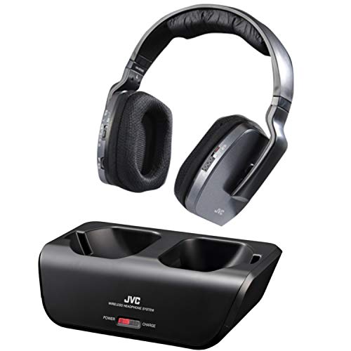 JVCケンウッド HA-WD200-H ワイヤレスヘッドホンシステム 2.4GHzデジタルワイヤレス方式 受信距離約30m 約10時間連続使用可能 ソフトイヤーパッド グレー