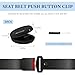 ZNDAW 5 Sets Seatbelt Stopper Kit, Snap-on Seat Belt Buckle Clip Stop with Wooden Handle Awl, Universal Safety Belt Button Clip Prevents Buckle from Sliding Down, Car Accessories (Black, Glossy)