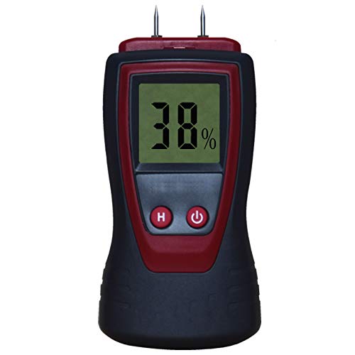 CICIN Digital Moisture Meter for Wood, Double Pin Type Measure Firewood/Furniture/Floor/Trees/Carton/Soil Moisture Content Meter