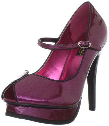 Pin Up Couture PLEASURE-02G Fuchsia Pearlized GLTR Pat UK 4 (EU 37) Cover