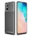 Produktbild AILZH Handyhülle für Samsung Galaxy S20 Plus/S20+ Hülle Weiches TPU Silikon Handyhülle Schutzhülle Kratzschutz Anti-Schock Stoßfänger Stoßfest Shockproof Bumper Cover Carbon-Faser Case(schwarz)