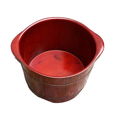 YQZQ Foot Spa And Massager, Foot Bath Tub Fumigation Barrel Foot Care Pedicure Basin Cedar Wood Foot Bath Barrel