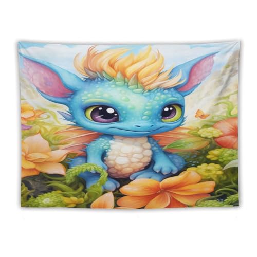Tenture murale ptérosaure PAZZK grand format 150x200cm affiche tissu
