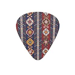 Lot de 12 médiators de guitare géométriques tribaux ethniques natives vintage pour guitare basse électrique, acoustique, cadeau avec boîte - Les Beatles, Paul McCartney, John Lennon, RIngo Starr, George Harrison