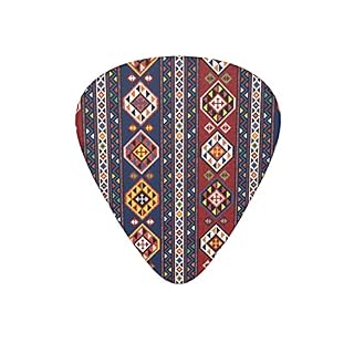 Lot de 12 médiators de guitare géométriques tribaux ethniques natives vintage pour guitare basse électrique, acoustique, cadeau avec boîte - Les Beatles, Paul McCartney, John Lennon, RIngo Starr, George Harrison