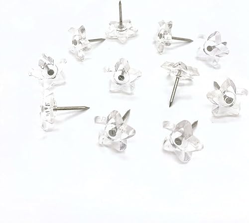 Miniatura 3 de 100 tachuelas de plástico con forma de estrella para pulgar, chinchetas decorativas, lindas chinchetas de corcho, tachuelas para tablón de anuncios,