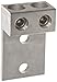Morris Products 90844 Mechanical Lug, Two Conductors, Two Hole Mount, Aluminum, 600 AWG, 600mcm - 2SOL. Wire Range