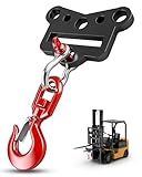 Gabelstapler Hebehaken Befestigung Belastung 2,993.7 kg, mit Drehhaken und Schlingenlöchern, Gabelstapler Hebegerät zum Heben von Gütern