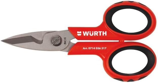 Stainless Steel Scissors with Wire Stripper - Wurth 0714036317