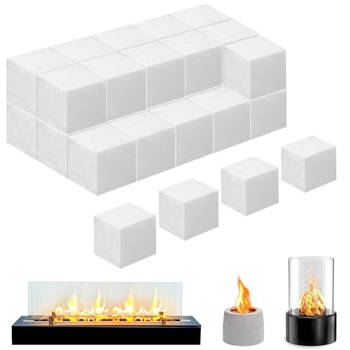 HAOBIN Lana de cerámica para bioetanol Lana Cerámica para Chimeneas de Etanol para Chimeneas de Etanol Chimenea de Gel de Mesa Interior Estufa de Bioetanol (30, 20x20x20mm)