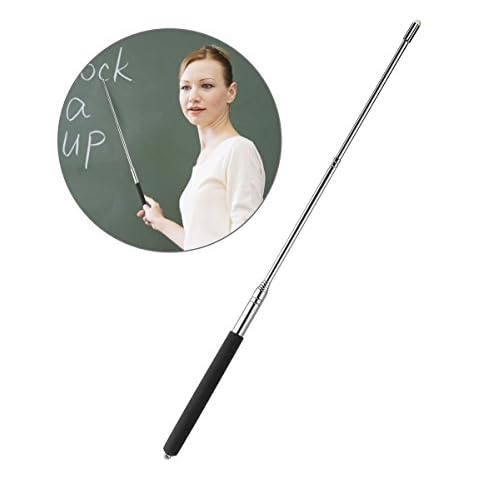 OULII Hand Pointer Extendable Telescopic Retractable Learning Resources Pointer Handheld Presenter Classroom Whiteboard Pointer (Black) Cover
