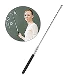 Tinksky Telescopic Teachers Pointer,Teaching Pointer,Hand Pointer Extendable Telescopic Retractable Pointer Handheld Presenter Classroom Whiteboard Pointer (Black)