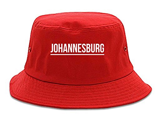 Kings Of NY City of Johannesburg South Africa Simple Underline Adult Unisex Bucket Hat Red