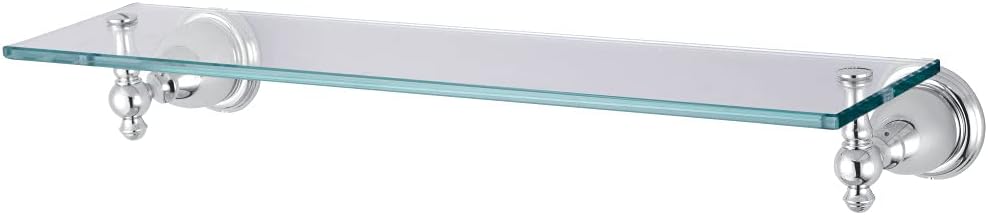 Kingston Brass BA7979C English Vintage Glass Shelf , Polished Chrome,20-1/2"