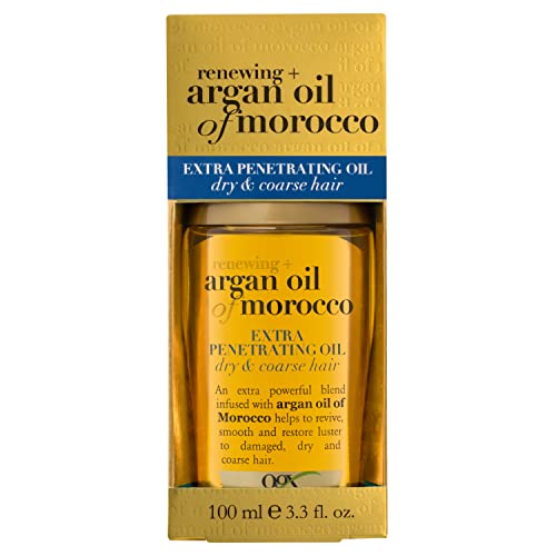 Ogx Extra Strength Renewing + Argan Oil Of Morocco Penetrating Hair Oil Treatment, Deep Moisturizing Serum For Dry, Damaged & Coarse Hair, Paraben-Free, Sulfated-Surfactants Free, 3.3 Fl Oz #TOP1