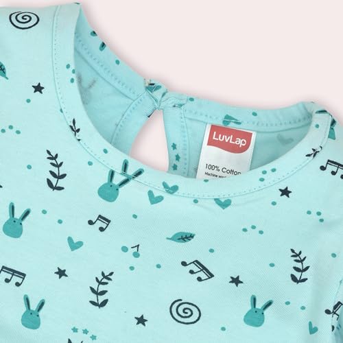 Image of LuvLap Baby Girls 100% Cotton Full Sleeve Girl Frock, Pack of 02