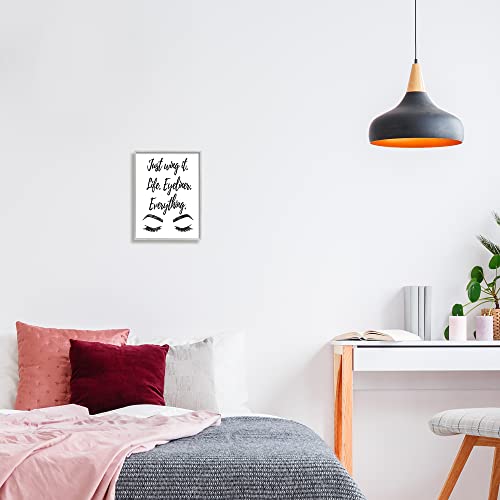 Just Wing It Eyeliner Makeup Phrase Framed Giclee Art miniatura 3