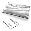 STCNADCR 1 Pack Steel Ash Pan with Wire Grate Grill Replacement Parts for Charcoal Grill 1224, 1324, 2121, 2222, 2727, 2828, 2929, Chargriller 200048,Charbroil 1730205,27 1/2 x 12 3/4 inch,P0350H