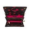 Betsey Johnson Kisses Wallet Crossbody Black Multi