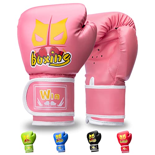 Pikzh Kids Boxing Gloves,Boxing Gloves For Kids 5-13 Years Boys Girls Boxing Training Gloves For Punching Bag Kickboxing Muay Thai Pink #TOP1