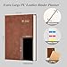 EMSHOI Undated Daily Planner A4 Meeting Notebook - 240 Pages To Do List Notepad, Ring Folder Hardcover Leather Journal for Work Business, Yearly Schedule, Habit Tracker, 21.6 x 28cm - Coffee