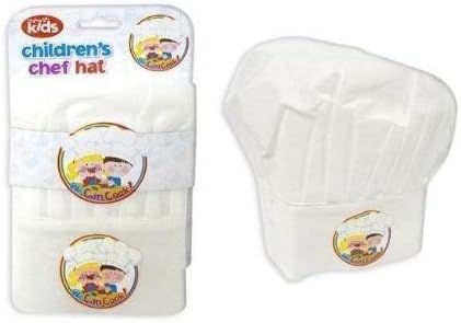 CHILDRENS WHITE KITCHEN COOKING CHEF HAT DRESS UP