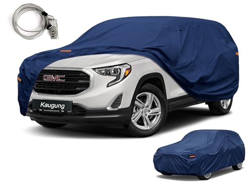 Image of Kaugung Custom Fit SUV Car Cover for Fit GMC Terrain (2010-2025), Heavy Duty Waterproof All Weather Outdoor Protection, Breathable Full Exterior Cover with Vent, Rain Sun Snow UV Proof