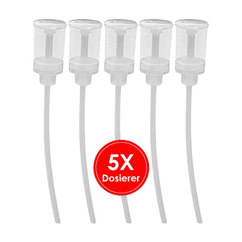 BIOHY Reinigungsmittel Dosierer/Dosierkopf 20 ML (5er Pack) | Dosierer aus Chemikalienresistentem Material, optimal für unsere Reinigungsflaschen