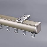 riel onda perfecta leroy merlin 1-provisional carril ZHI-HHA Mudo Pista De Cortina,Carga Superior Carga Lateral Acero Inoxidable Polea Techo Montado En La Pared Barra De Cortina Barra Telescópica-Asaka Rin Monorraíl Carga Superior-1.3metro