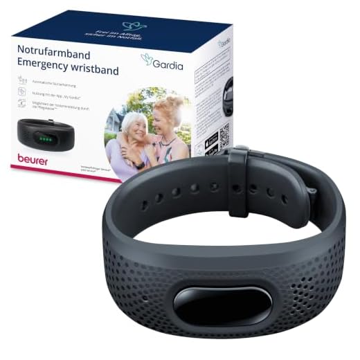 Beurer EC 70 Notfallarmband, 24h Notrufservice, Made in Germany, automatische Sturzerkennung, bis zu 3 Wochen Akkulaufzeit, Kontaktierung von Notfallpersonen oder Notrufdienst, Standortbestimmung