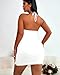 Slutty Dresses for Women Sexy Rave Outfits for Women Clubbing Outfits Outcast Clothing Micro Dress Strip Stripper Outfit (US, Alpha, Large, Regular, Regular, White)