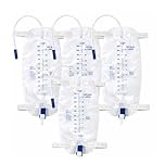 4Pcs 1000ML Urinary Drainage Bag,Urine Bag Catheter Leg Bags with Anti Reflux Chamber,Individually Urine Catheter Night Bag