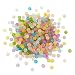 Craftdady 500Pcs 8mm Transparent Frosted Glass Beads Tiny Crystal Glass Round Loose Spacer Beads Random Mixed Colors for Jewelry Making Hole: 1mm