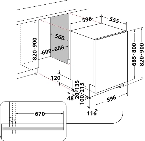Bauknecht Bauknecht B2I HD524 AS Vollintegrierbarer Geschirrspüler/60 CM/Hygiene-Programm/Vollwasserschutz/Startzeitvorwahl/Selbstreinigungsprogramm aus Edelstahl - Zusatzansicht 4 | Einbau-Geschirrspüler