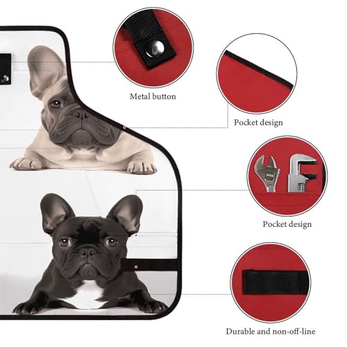 Delantal herramienta con bulldog francés ajustable miniatura 3