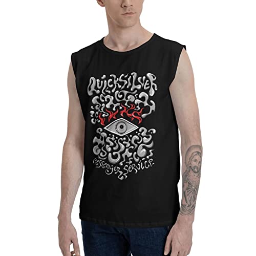Quicksilver Messenger Service Tank Tops Boys Summer Novelty Round Neckline Sleeveless Shirts Black #TOP1