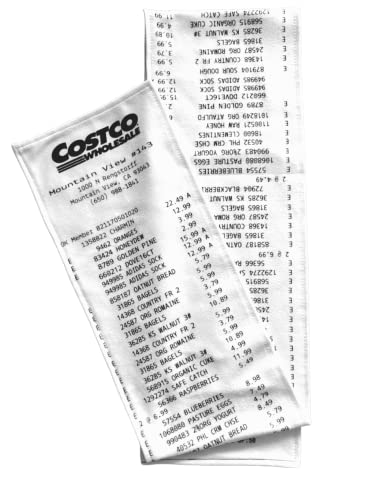 Costco Receipt Scarf, Double Sided, Hilarious 100% Fleece Scarf. Looks Like a...