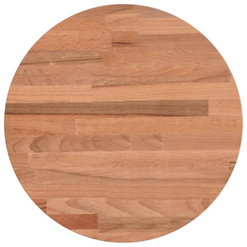 vidaXL Tischplatte, Holzplatte Holztischplatte Rund, Ersatzplatte Platte für Beistelltisch Bartisch, Massivholztischplatte Esstischplatte, Ø30x2,5 cm Massivholz Buche