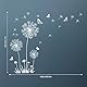 Tanlaby Löwenzahn Wandsticker Weißer Blumen Wandtattoo Pusteblume Schmetterlinge Wandaufkleber für Wohnzimmer Schlafzimmer Büros Sofa Hintergrund Hause Wanddekoration