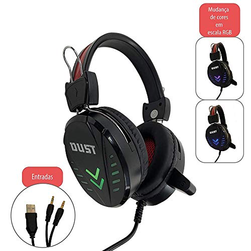 KIT GAMER - Acompanha Teclado ABNT, Headphone e mouse com fio - Possuem iluminação com padrões de co